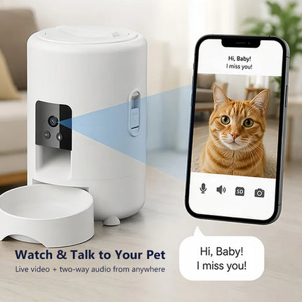 Pet Essentials 2L Smart Dog Feeder Camera Two Way - Pet Essentials - Fioviel - Mad Fly Essentials