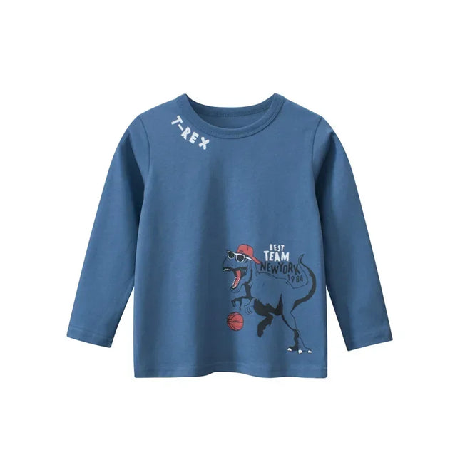Baby Boy Toddler Blue Dinosaur Bottom Shirts