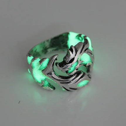 Ring Men Stainless Steel Fashion Adjustable Gothic Dragon Rings - Ring - Moonbiffy - Mad Fly Essentials