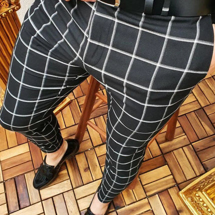 Pants Business Casual Men Checkered Fashion British Pants - Pants - Toplimit - Mad Fly Essentials