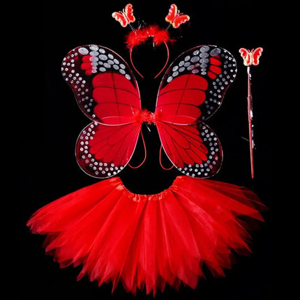 Costume Set 4pc LED Fairy Butterfly Girl Costumes - Costume Set - Bear Leader - Mad Fly Essentials