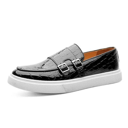 Men Retro British Casual Leather Crocodile Loafers - Mad Fly Essentials