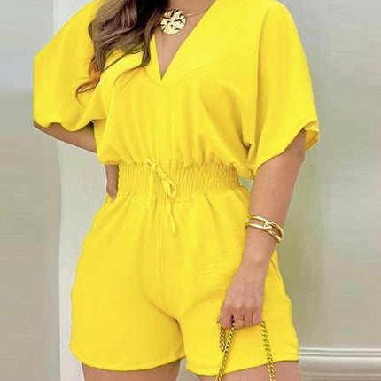 Women Rompers V-Neck Backless Sleeveless Jumpsuit - Women's Shop Mad Fly Essentials