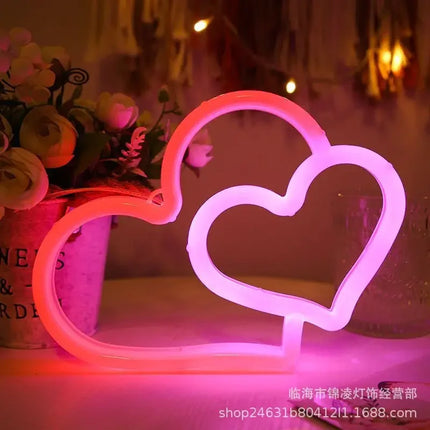Home Heart LED Neon Sign Party Decor