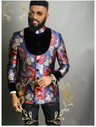 Blazer Men Golden Black Business Casual Jacket - Blazer - Top Nation - Mad Fly Essentials