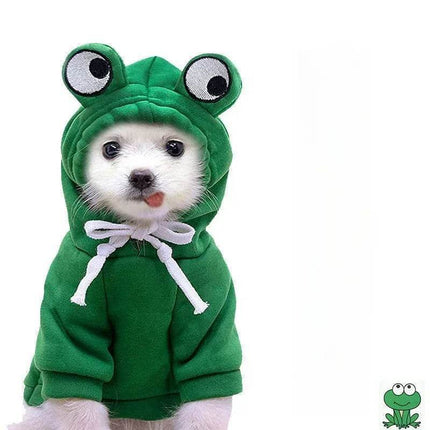 Frog Shaped Dog Costume Pet Hoodies - Mad Fly Essentials
