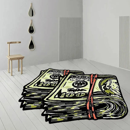 Creative Banknote Soft Money Bedroom Rug