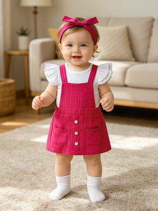 Outfit Set Baby Girl 1st Birthday Pink Skirt - Outfit Set - 27kids - Mad Fly Essentials