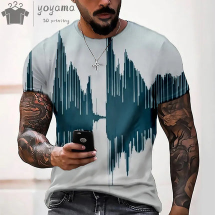 Shirt Men Psychedelic Flame Aurora 3D Summer Tee - Shirt - Oufisun - Mad Fly Essentials