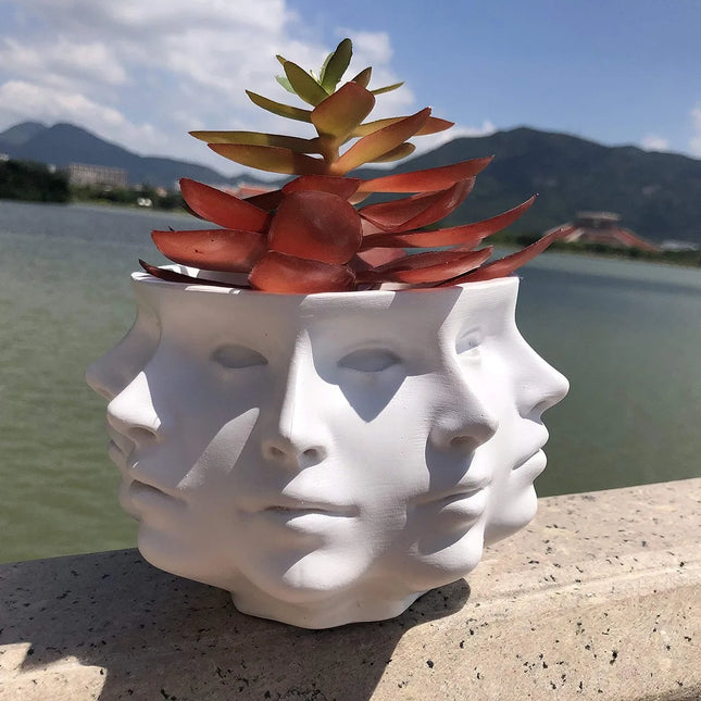 3D Multi Face Indoor Outdoor Planter Garden Flowerpot