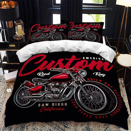 Space Kids Room Motorcycle Bedding Duvet Set - Mad Fly Essentials