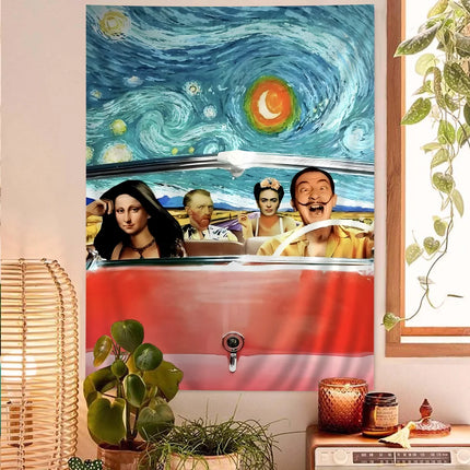 Wall Decor Funny Abstract Van Gogh Friends Canvas - Wall Decor - Hdprints - Mad Fly Essentials