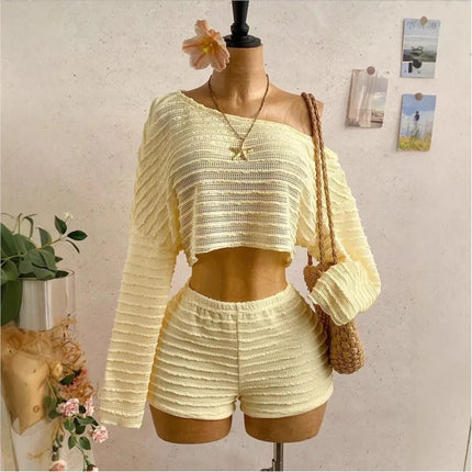 Activewear Set Women Transparent Crop Top Set - Activewear Set - Bessmini - Mad Fly Essentials