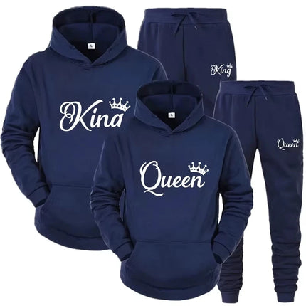 Hoodies Women King Queen Lover Couple Sweatshirt 3D Hoodies - Hoodies - Adogirl - Mad Fly Essentials