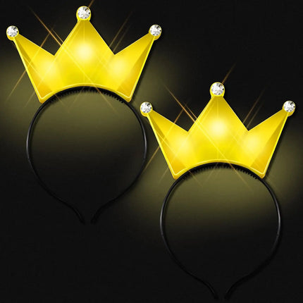 Hair Accessories Yellow LED 2pc Princess Tiara Crowns Party Wear - Hair Accessories - Lifetime Not Regret - Mad Fly Essentials
