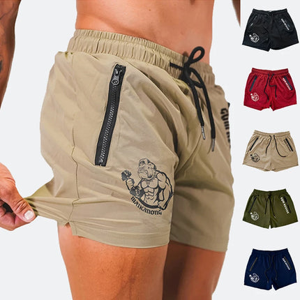 Men Gym Revive Summer Zip Fitness Shorts