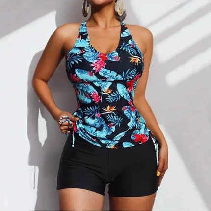 Women Swimwear Tropical Tankini Set - Mad Fly Essentials