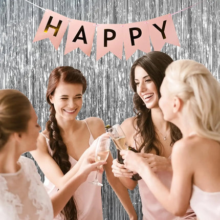 Wedding Decor Curtain Backdrop Silver Metallic Party Decoration - Wedding Decor - Changbvss - Mad Fly Essentials