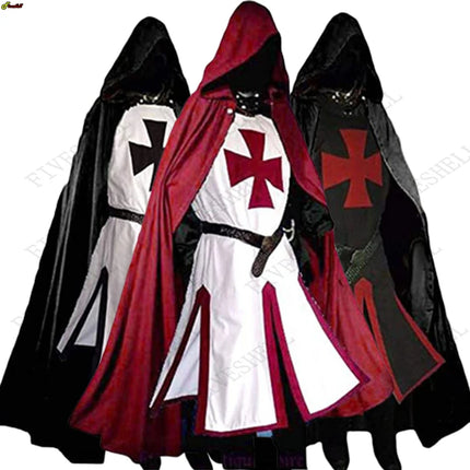 Men Medieval Crusaders Knights Templar Costume Set