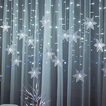 Christmas Decor Snowflake Window Curtain LED String Lights - Christmas Decor - ECCJ - Mad Fly Essentials