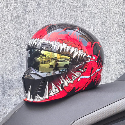 Motorcycle Helmet Double Visor 3D Dragon Helmet - Motorcycle Helmet - LVS - Mad Fly Essentials
