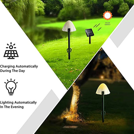 Solar 10-90 LED Mushroom Landscape Patio Lights