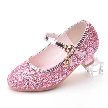 Kids Fashion High Heel Sequin Dance Princess Dress Shoes Girls Footwear - Mad Fly Essentials