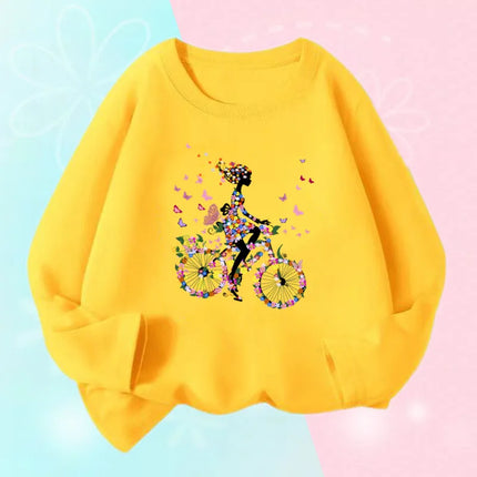 Hoodies Girls Long Heart Kids Graphic Tee Tops - Hoodies - Lolocee - Mad Fly Essentials