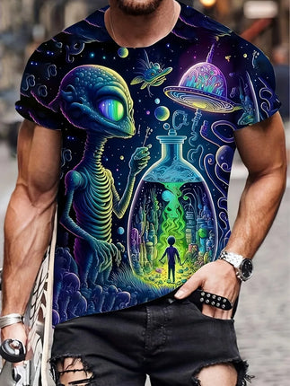 Shirt 3D Alien Invasion Graphic Streetwear Tee - Shirt - Occa - Mad Fly Essentials