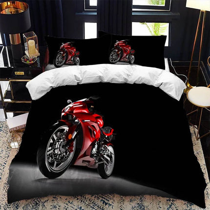 Space Kids Room Motorcycle Bedding Duvet Set - Mad Fly Essentials