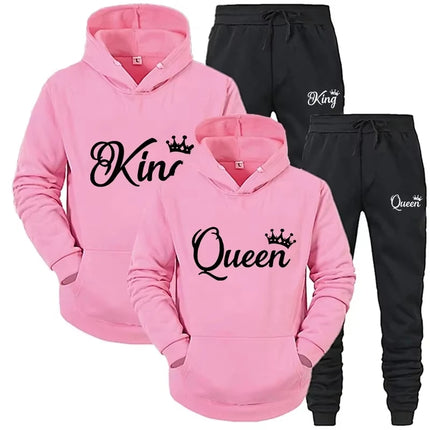Hoodies Women King Queen Lover Couple Sweatshirt 3D Hoodies - Hoodies - Adogirl - Mad Fly Essentials