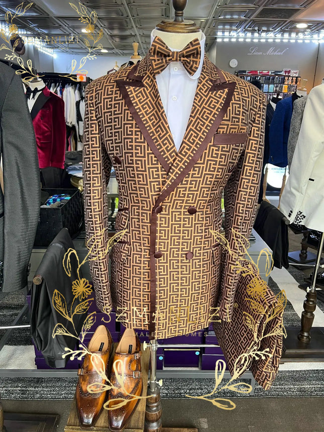 Blazer Men Golden Black Business Casual Jacket - Blazer - Top Nation - Mad Fly Essentials