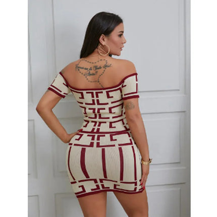 Mini Dress Women Sexy Bodycon 2pc Dress Set - Mini Dress - Laweis - Mad Fly Essentials