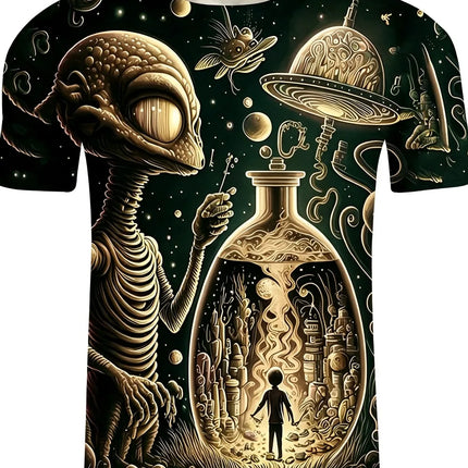 Shirt 3D Alien Invasion Graphic Streetwear Tee - Shirt - Occa - Mad Fly Essentials