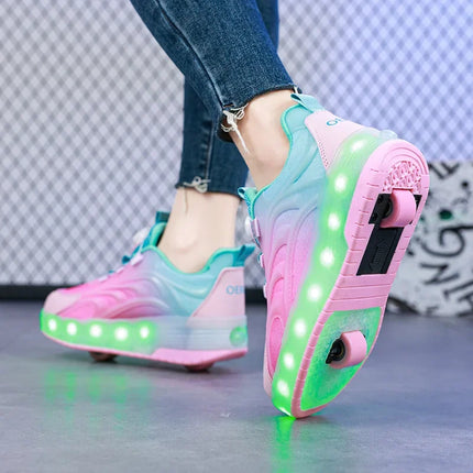 Kids LED Shoes Boy Rock Roller Casual Sneakers - Kids LED Shoes - TFanJump - Mad Fly Essentials