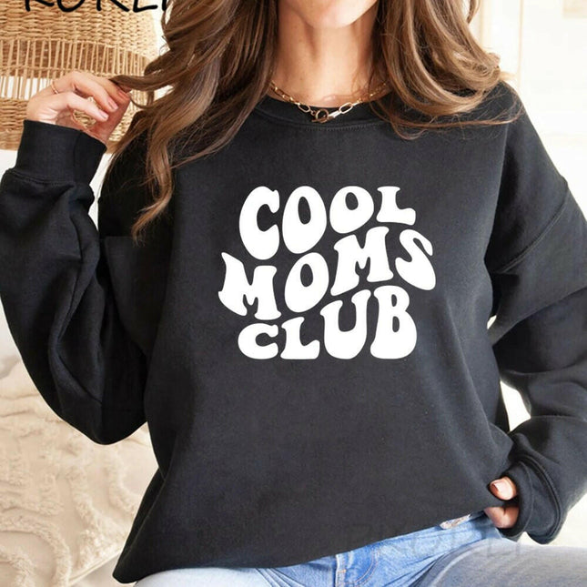 Women Cool Moms Club Graphic Sweatshirt