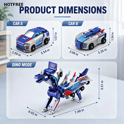 Activity Toys 2in1 Magnetic Car Transforming Dinosaur Toys - Activity Toys - JokeJolly - Mad Fly Essentials