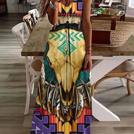 Women 3D Summer Bohemian Maxi Dress - Mad Fly Essentials