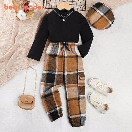 Baby Girls Plaid Outfit with Hat - Kids Shop Mad Fly Essentials
