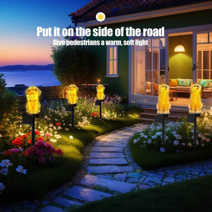 Solar Dog Owl Garden Lawn Lamp - Mad Fly Essentials