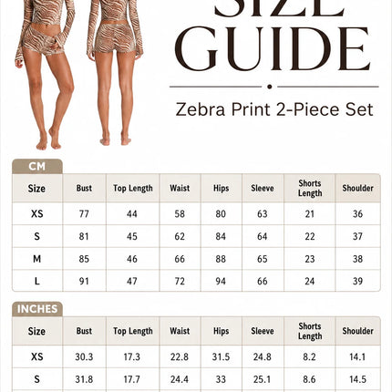 Outfit Set Women 2pc Matching Zebra Print Crop Top Set - Outfit Set - Temptation - Mad Fly Essentials