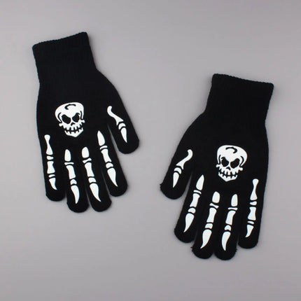 Men Accessories Knitted Luminous Skeleton Gloves - Men Accessories - Harleen Quinzel - Mad Fly Essentials
