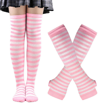 Women Striped Green Knee High Socks - Mad Fly Essentials