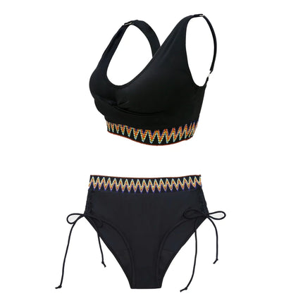 Bikini Set Women Brazilian Black White Solid Swimwear Bikini - Bikini Set - RUOTONGSEPT  - Mad Fly Essentials