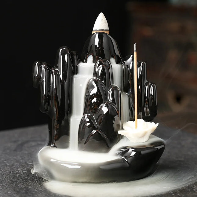 Lucky Lotus Ceramic Sandalwood Incense Burner