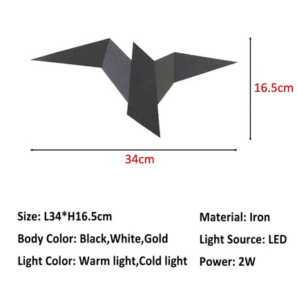 LED Wall Sconce Nordic Animal Bird Modern Wall Decor - LED Wall Sconce - Lonkoey - Mad Fly Essentials