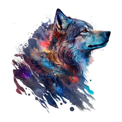 Home 3D Wolf Animal Watercolor Wall Stickers
