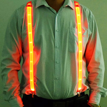Men's Luminous Glow Costume Party Suspenders