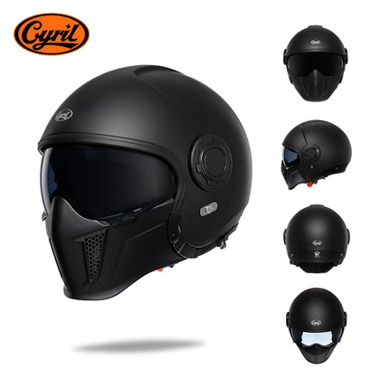 Motorcycle Helmet 3/4 Joker Full Face Helmet - Motorcycle Helmet - Cyril - Mad Fly Essentials