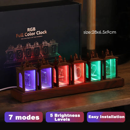 RGB Glow Tube Cyberpunk Party Alarm Clock